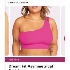 Parade Black Dream Fit Asymmetrical Bralette Size 2 (36D) NWOT